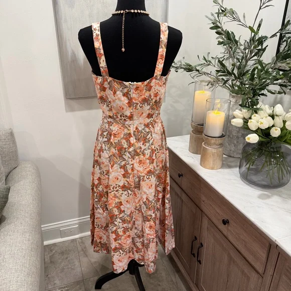 Eva Mendes for New York and Company Fit and Flare Belted Sleeveless Dress - Picture 3 of 10